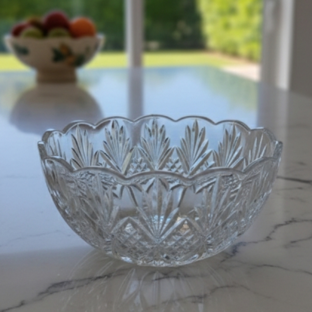 Vintage Saint Louis Saladier Crystal Stunning Glass Bowl
